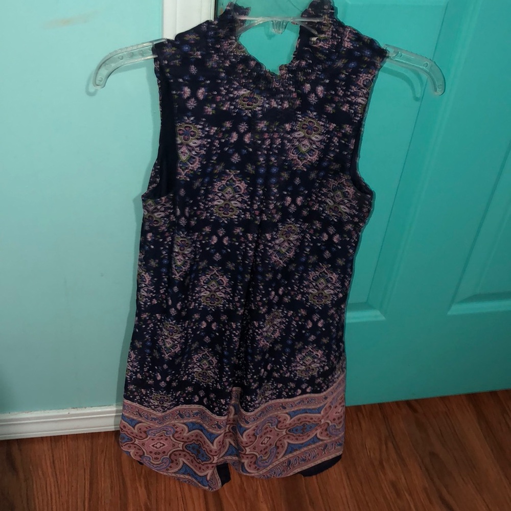 Navy blue floral dress